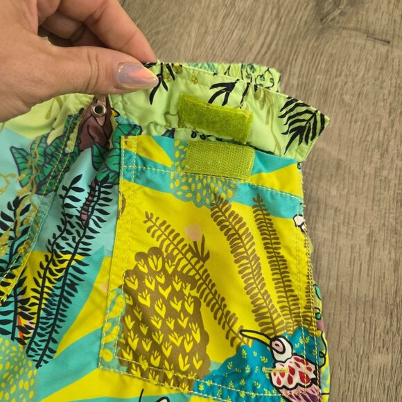 Vilebrequin Boys Tropical Print Swim Shorts Size 8 Years Elastic Waist W/ Pocket - Picture 12 of 15